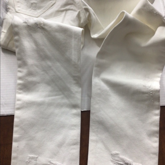 Caffeine women’s white distressed skinny frayed released hemline denim jeans. - Picture 12 of 12